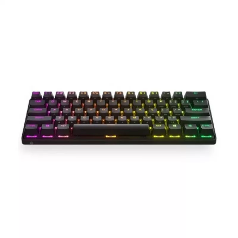 Tastiera gaming meccanica STEELSERIES Apex Pro Mini Wireless — formato 60%, USB + RF wireless + Bluetooth, QWERTY US, nero