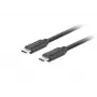 Cavo USB-C a USB-C LANBERG CA-CMCM-32CU-0010-BK — USB 3.2 Gen 2, 1 m, nero, ricarica 100 W, video 4K