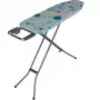 Asse da stiro full-size Vileda — gambe in acciaio inox, superficie da stiro 1200×380 mm, altezza 75–96 cm, pieghevole, portaferro