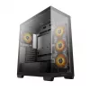 Case per PC DeepCool CG580 4F Midi Tower — ATX/ITX/MicroATX, vetro temperato, 3×120mm+1×120mm ventole, 2×3,5 pollici & 2×2,5 pollici, USB-A×2 USB-C×1, nero