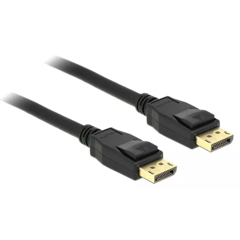 Delock - cavo DisplayPort - DisplayPort (M) a DisplayPort (M) - 3 m - con blocco - nero