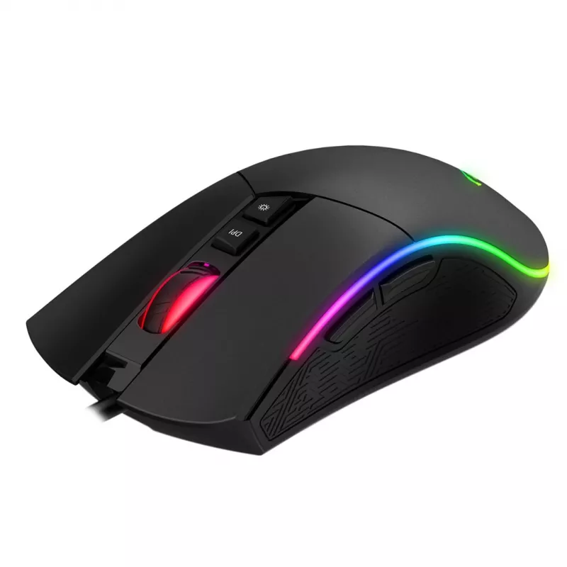 Havit MS1001S - Mouse gaming ottico per destrimani, USB Type A, nero-grigio