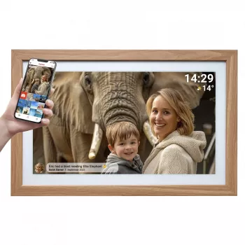 Denver PFF-2162LW cornice digitale marrone chiaro 54,6 cm (21,5 pollici) touchscreen Wi-Fi