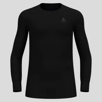 Odlo BL TOP girocollo manica lunga ACTIVE WARM ECO maglietta uomo, taglia M, nero