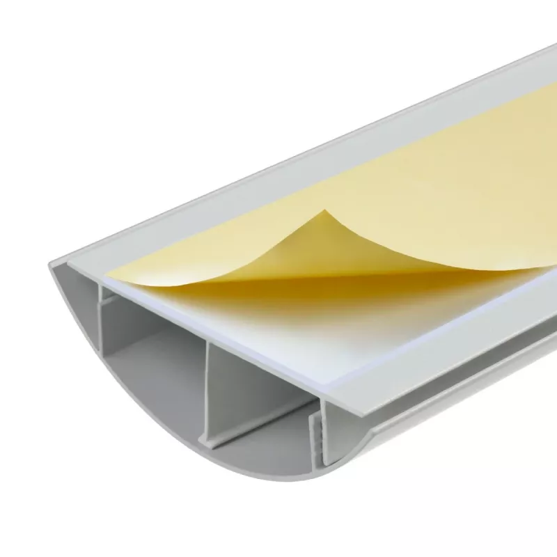 Canalina copricavi in alluminio MACLEAN MC-814 S, argento – canale portacavi a parete