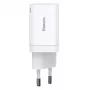Baseus Super Si Pro caricabatterie rapido USB + USB-C 30W (bianco)