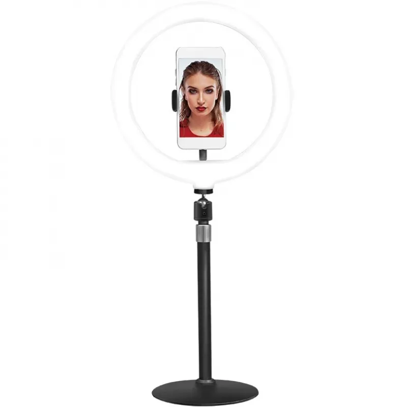 LogiLink stativo con ring light per smartphone con telecomando per smartphone da 10,16 cm - 17,78 cm (4 - 17,80cm (7)), - 1 pezzo (AA0152)