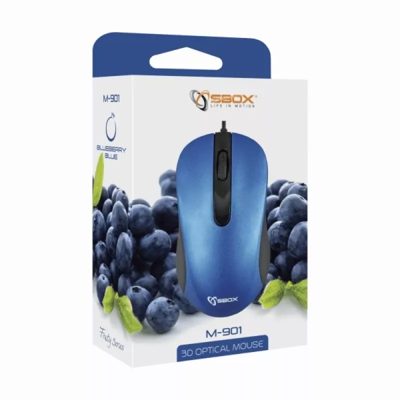 Sbox M-901 mouse ottico blu