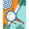 Set di pittura per numeri Ravensburger CreArt – Pool Time (set di pittura, modello 25523)