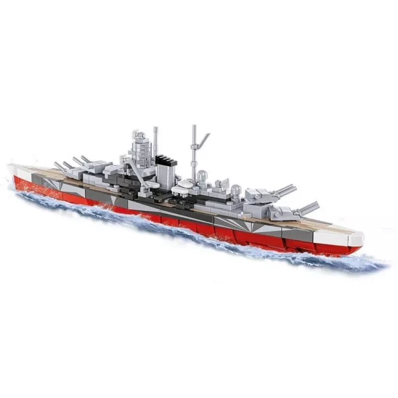 Set da costruzione Cobi corazzata Tirpitz modello con 593 pezzi, in scala e con caratteristiche da esposizione
