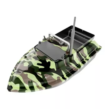 Barca esca Flytec V050 con batteria 12000mAh, camo verde — barca esca radiocomandata