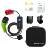 Caricabatterie mobile EV Qoltec regolabile 2in1 Type2 | 11kW | CEE 5 PIN | LCD | 3 fasi | portatile | wallbox | 5m