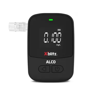 Etilometro elettrochimico portatile Xblitz ALCO – BAK 0–4 %, precisione 0,05 %, LCD, 5 bocchini, 2 batterie da 1,5 V