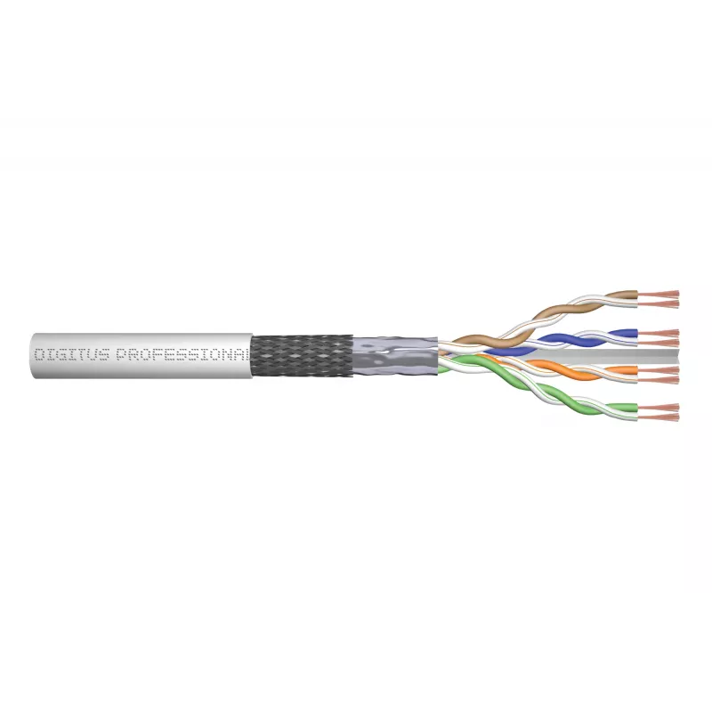 Cavo di rete Digitus CAT 6 SF/UTP Twisted Pair patch cable Rohware 305 m grigio
