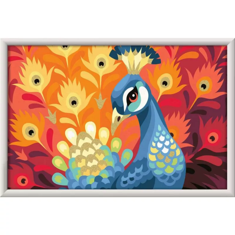Set di pittura e colata Ravensburger CreArt Proud Peacock — set di pittura