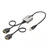 StarTech.com cavo adattatore da USB a seriale a 2 porte 2ft (60cm), viti/dadi DB9 sostituibili, mantenimento COM, USB-A a DB9 RS232, FTDI, protezione ESD livello 4, Windows/macOS/ChromeOS/Linux – costruzione robusta in TPE