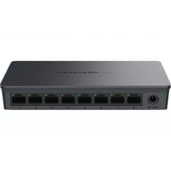 Switch unmanaged Grandstream GWN7701 — 8× Gigabit (10/100/1000), case in plastica, switching 16 Gbit/s, senza PoE