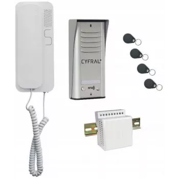 Citofono Cyfral Cosmo 1-TENANT argento