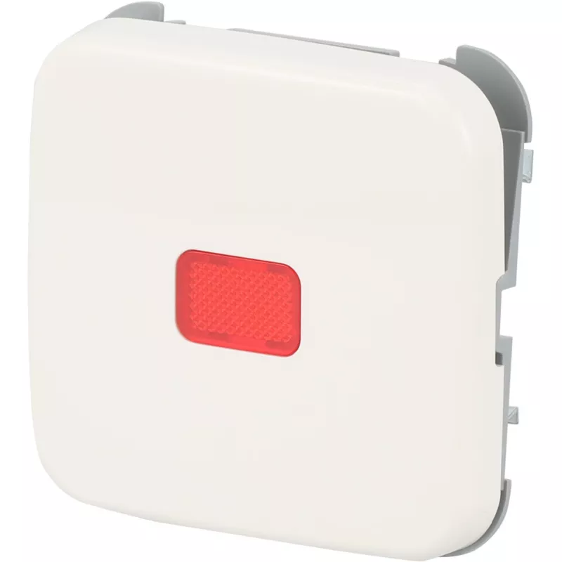busch jaeger BJ Reflex SI copertura interruttore a bilanciere calotta rossa bianco alpino modello 2509-214