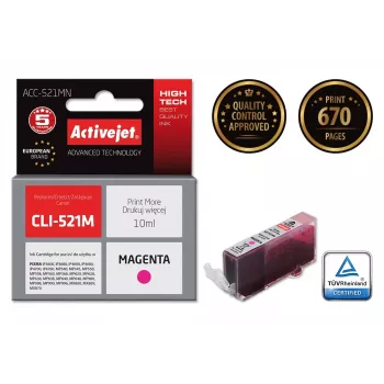 Activejet ACC-521MN inchiostro, sostituisce Canon CLI-521M, Supreme, 10 ml, magenta
