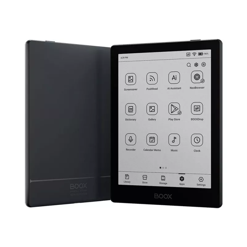 E-Reader Onyx Boox 6 pollici (15,2 cm) con 1448×1072 E‑Ink, 32 GB, 2 GB RAM, Android 11, Wi‑Fi dual band, Bluetooth 5.0, MicroSD, USB‑C, nero
