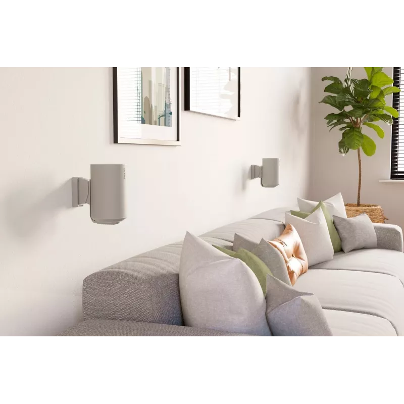 Supporto da parete Vogels | Supporto da parete per diffusore per Sonos Era 100 | Inclinabile, orientabile | Portata massima 7 kg | Bianco