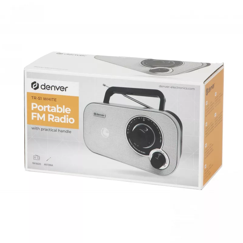 DENVER TR-51WHITE radio personale nero bianco