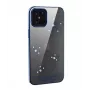 Custodia protettiva Devia Crystal Flora per iPhone 12 / 12 Pro — blu trasparente con motivo floreale