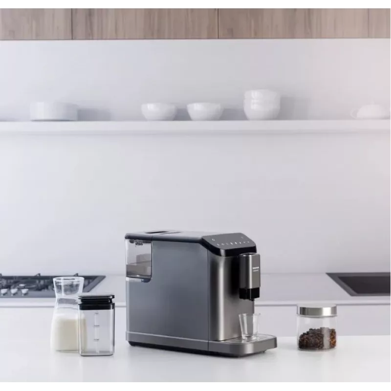 Macchina per caffè espresso Taurus Accento Latte automatica, macinacaffè integrato, serbatoio acqua 1,5 L, vano chicchi di caffè