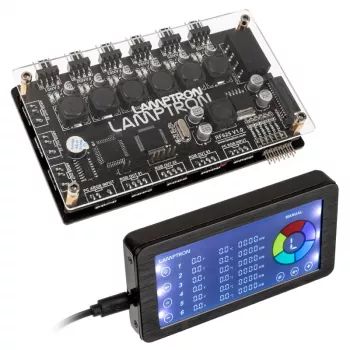 Controller ventole e ARGB Lamptron LAMP-RF625B, nero – controllo wireless per ventole PC e LED RGB