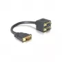 Adattatore DVI DeLOCK DVI25 M su 2x DVI25 W 0,2 m nero