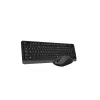 Set tastiera e mouse wireless A4Tech Fstyler FG1012, nero