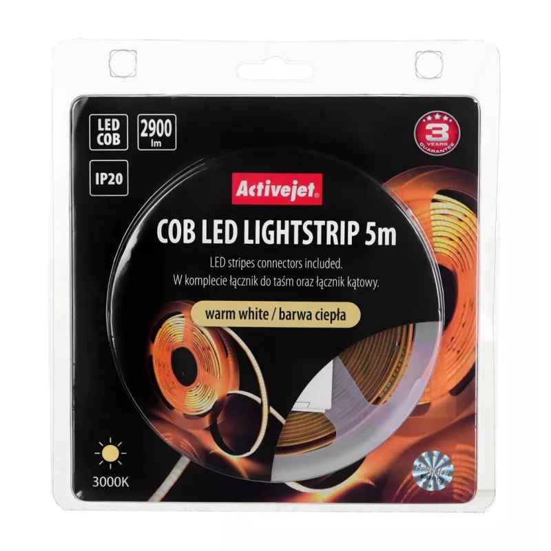 Activejet AJE-COB 5m striscia LED calda universale per interni