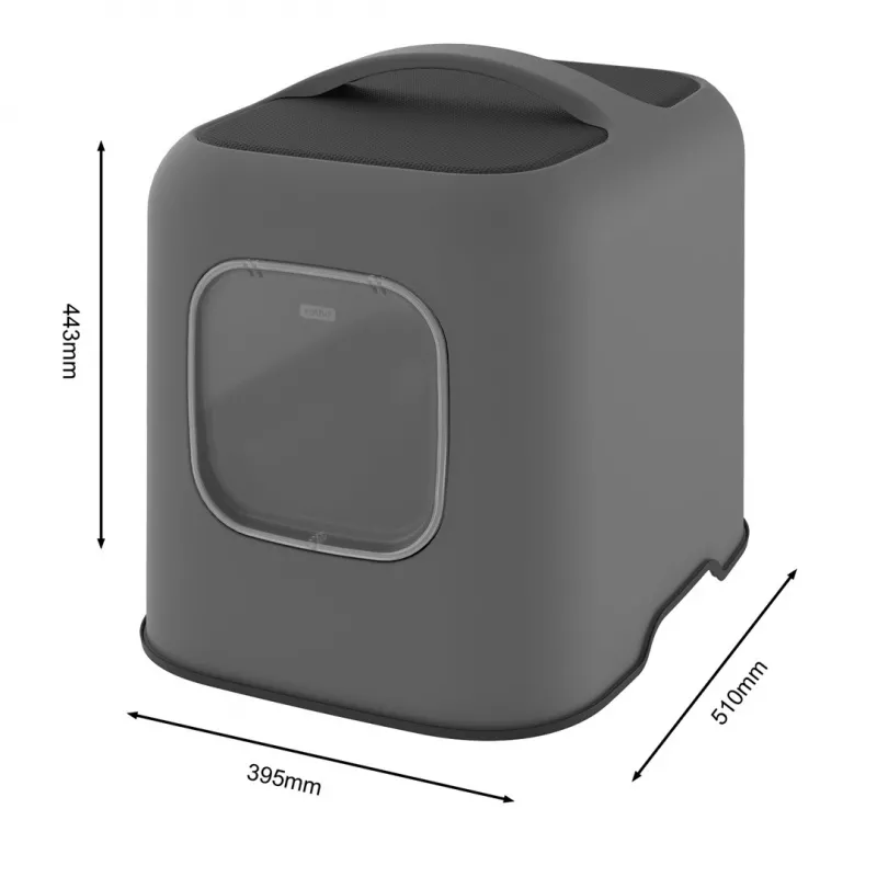 Rotho Biala lettiera per gatti, plastica, 51 x 39,5 x 44,3 cm, antracite