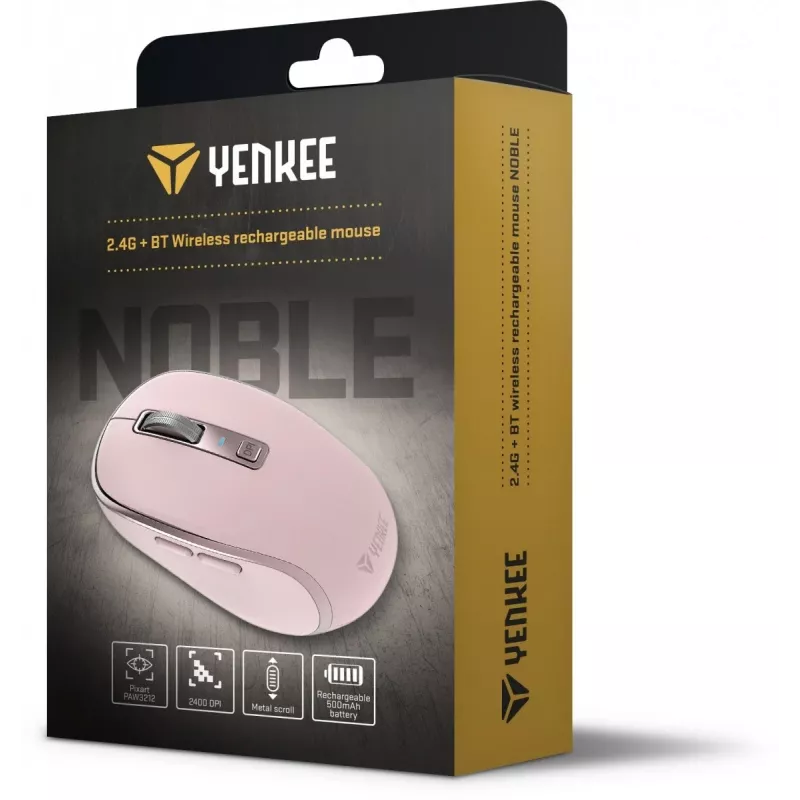 Mouse wireless YENKEE YMS 2085PK NOBLE Dual WiFi Bluetooth