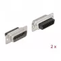 Connettore per cavi DeLOCK 66713 D-Sub HD 26 pin nero argento