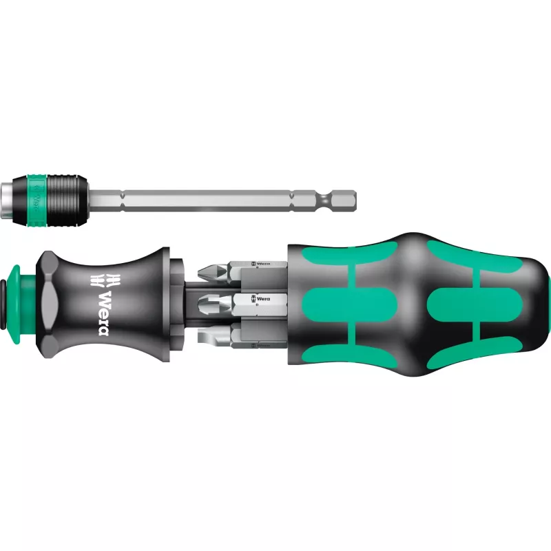 Wera Kraftform Kompakt 25 set cacciavite a inserti, 7 pz., nero/verde