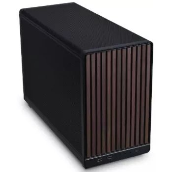 Case per PC Lian Li A3-mATX Micro Tower — Micro-ITX/Micro-ATX, Wood & nero, supporta alimentatori ATX/SFX/SFX-L
