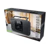 Muse M-091R radio portatile, FM/AM, display LCD, sveglia, ingresso AUX, alimentazione a rete/batteria, nera
