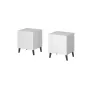 Comodino cama meble NOVA con 1 cassetto 44×40×52 cm, bianco opaco