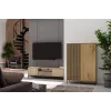 KAMARO 2DD stretto/GŁ rovere ARTISAN VETRINA