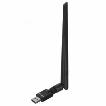 Adattatore USB Wi-Fi LANBERG NC-0300-WIE, USB 2.0, due antenne esterne 5 dBi, Wi-Fi 300 Mbit/s, Ethernet/Wi-Fi, nero