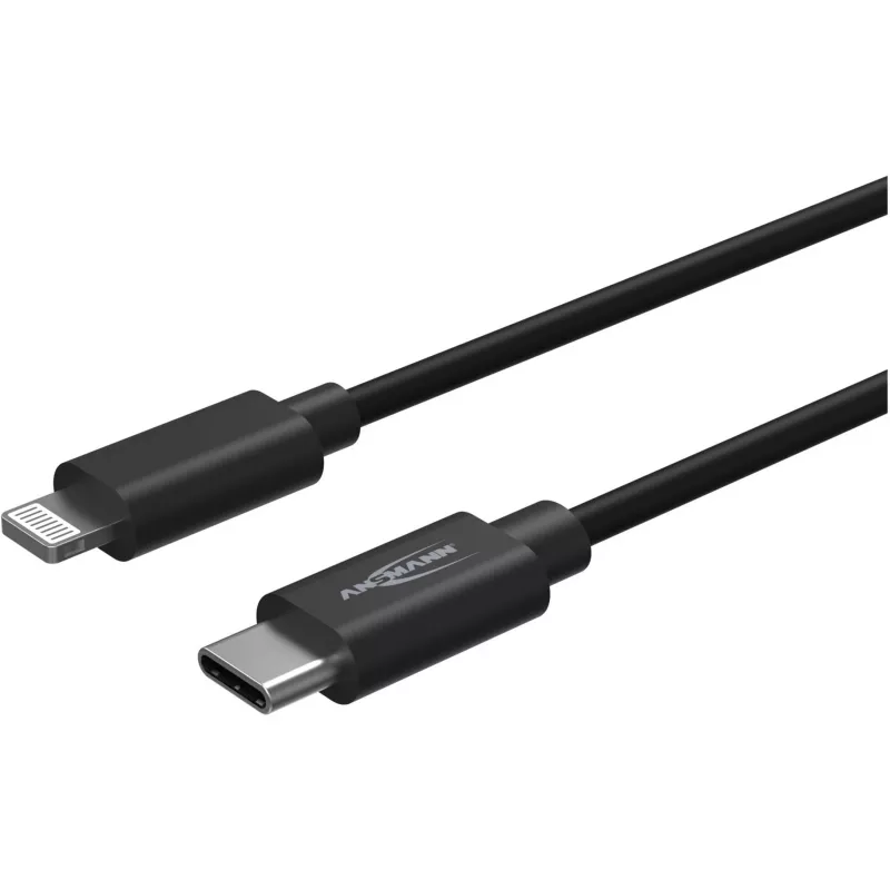 Cavo per cellulare Ansmann 1700-0106 nero USB C Lightning 0,12 m