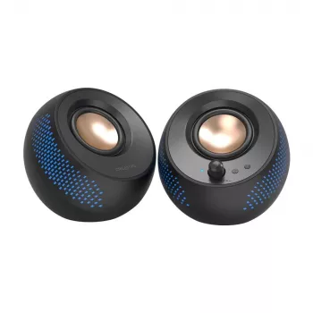 Altoparlanti per computer CREATIVE Pebble X 2.0 USB-C con illuminazione RGB regolabile, Bluetooth 5.3, audio USB, potenza fino a 15 W RMS per PC e Mac