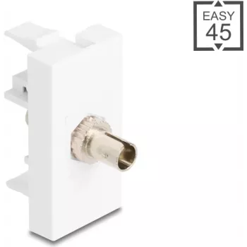 Adattatore fibra ottica DELOCK 90915 ST Simplex BU su ST Simplex bianco