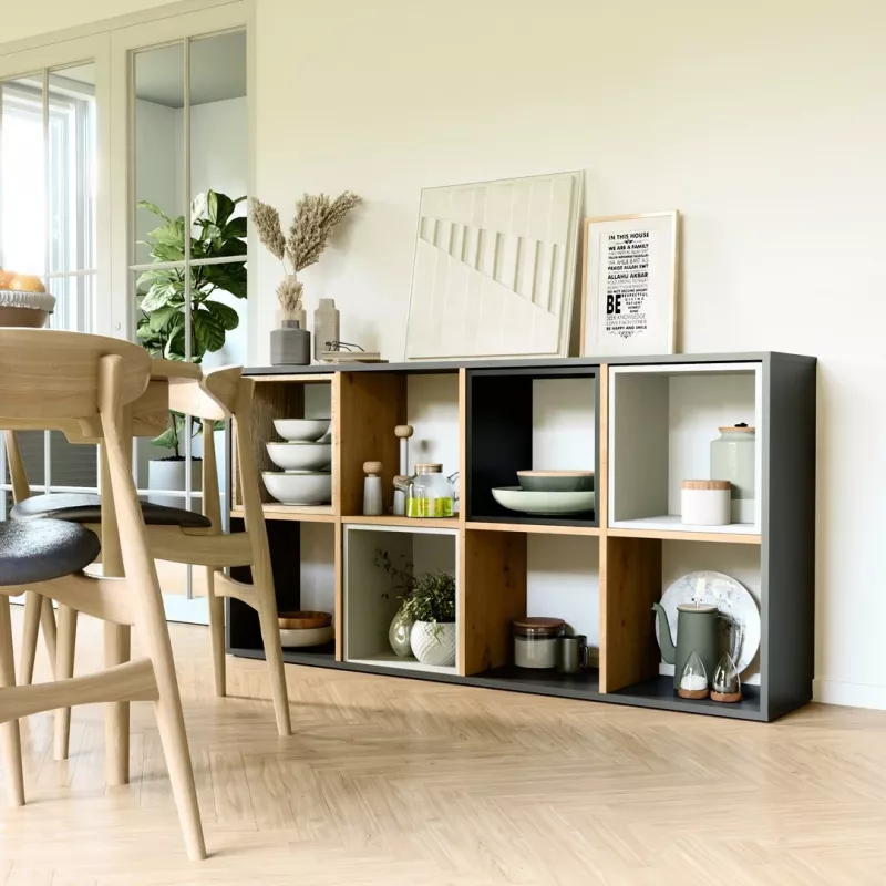 Libreria soggiorno Topeshop MALAX 2X4 ANT/ART