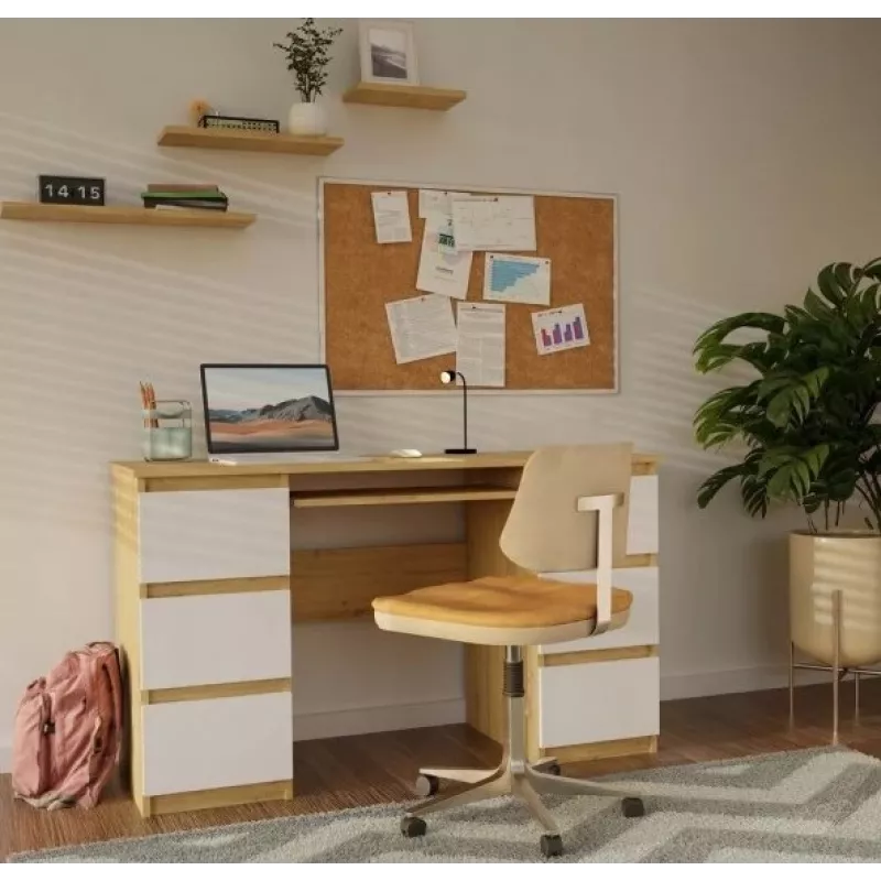 Set scrivania KUBA rovere Artisan/bianco