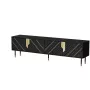 Mobile TV cama meble Cama 4D MOUNTAIN 2040×400×550 mm nero + oro piano in truciolare