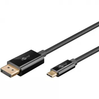 Cavo Goobay USB-C a DisplayPort – connettori placcati oro, risoluzioni Ultra HD fino a 4K @ 60 Hz, adattatore Type-C Thunderbolt 3/4 a DP compatibile con