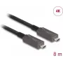 Cavo attivo ottico USB-C video + dati + PD DeLOCK 8 m nero